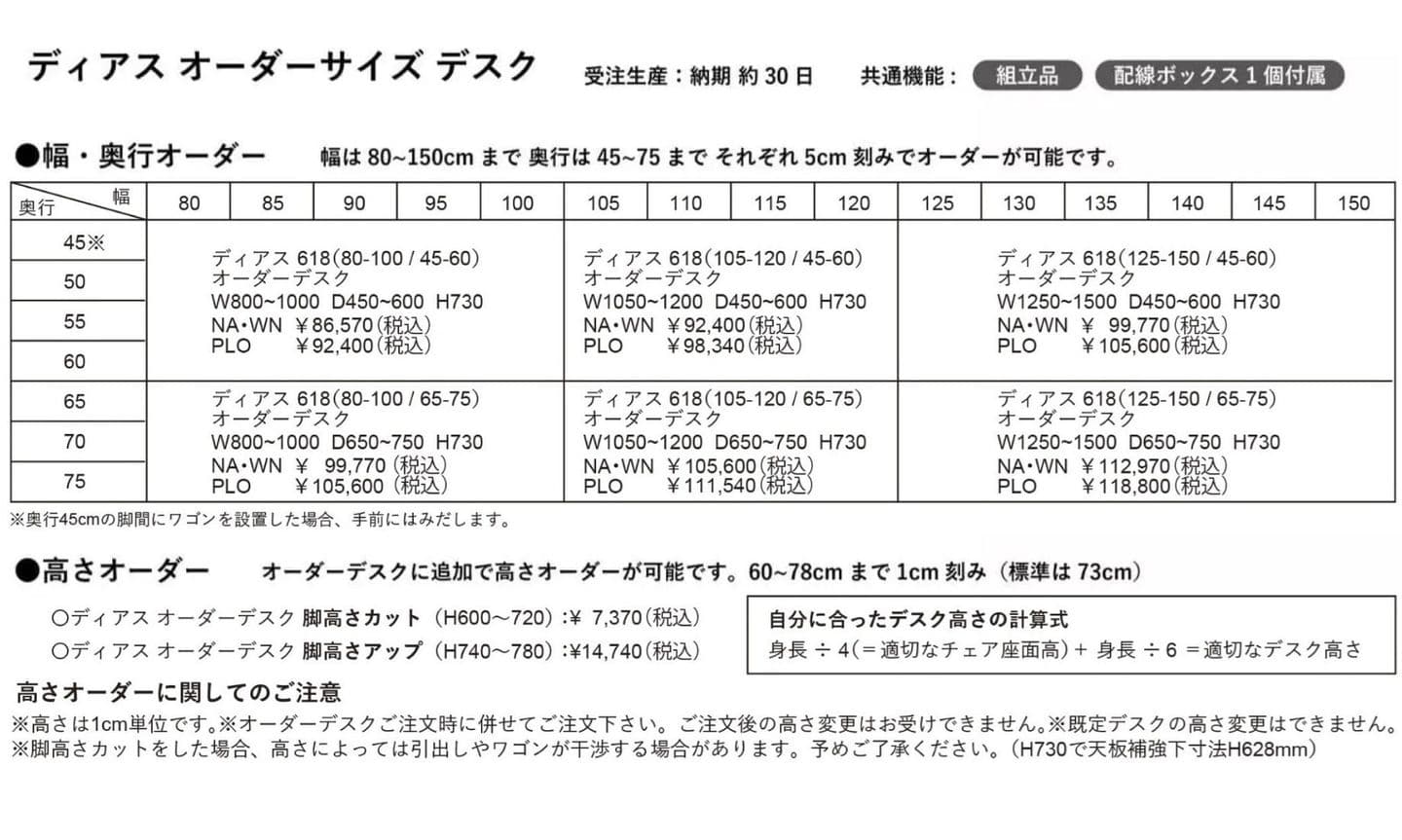 価格表